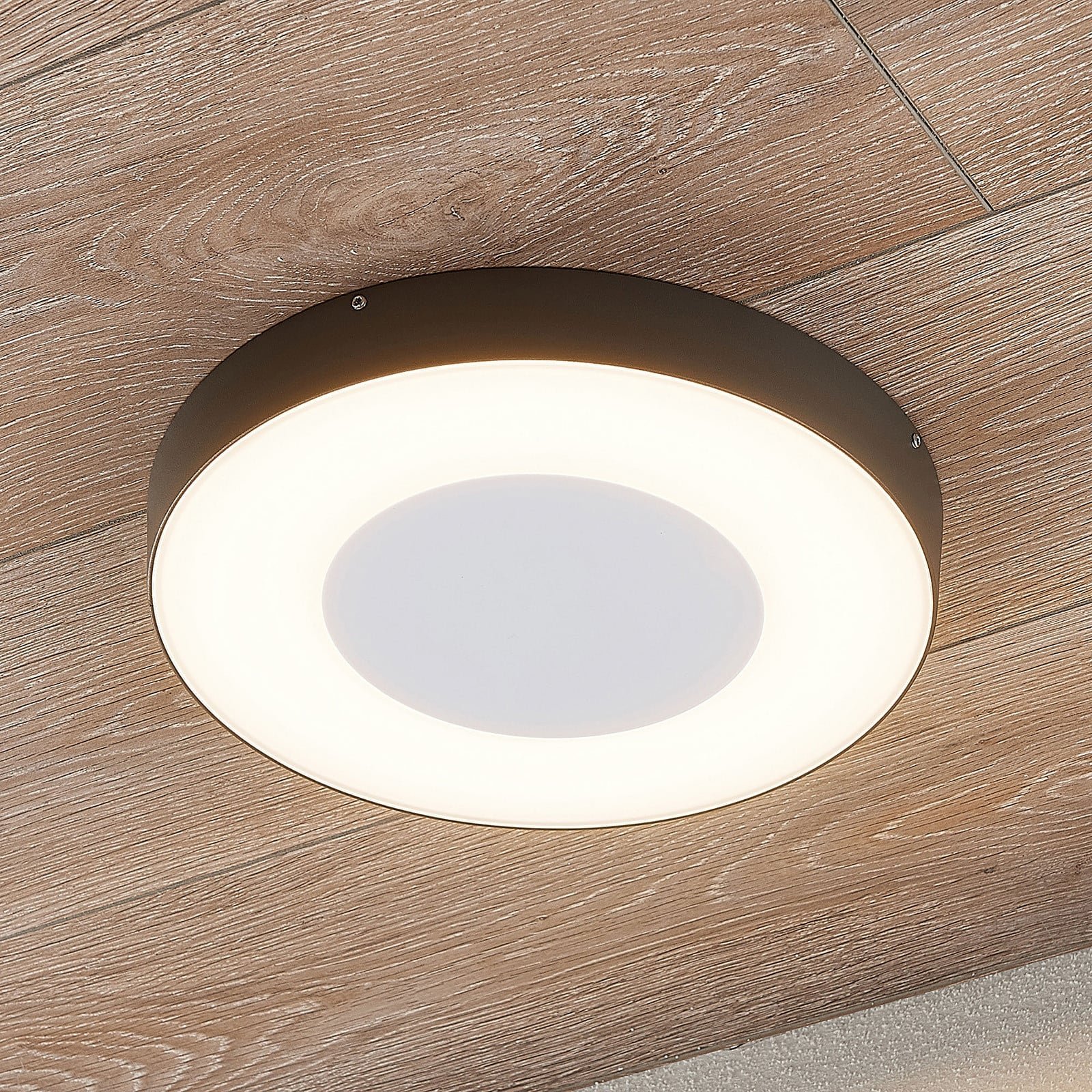 Sora LED-ulkokattovalaisin pyöreä anturi IP54