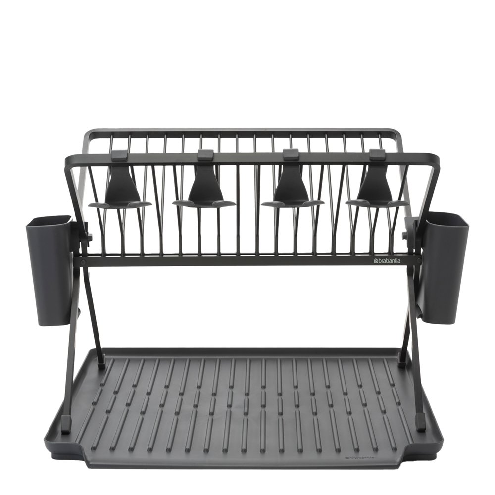 SinkSide taitettava astiankuivausteline 33×42×51 cm musta