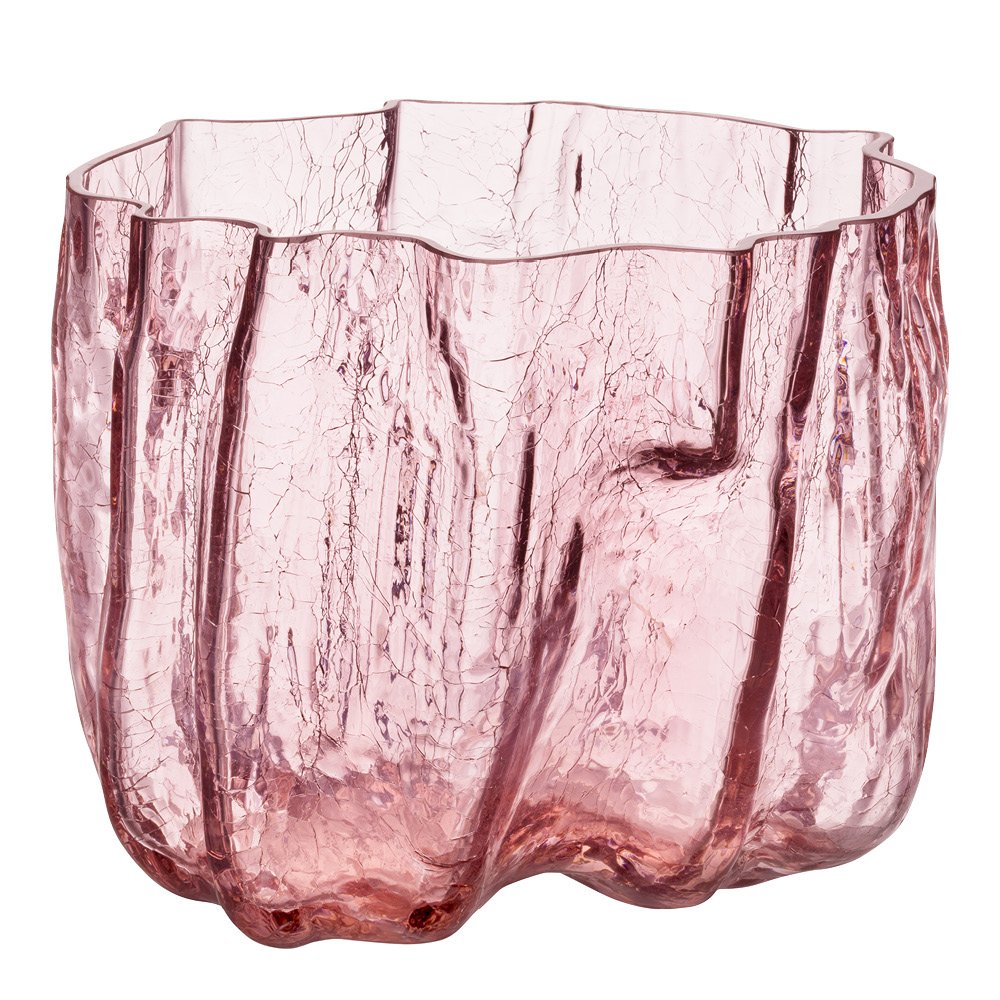 Crackle Maljakko 17 cm Vaaleanpunainen