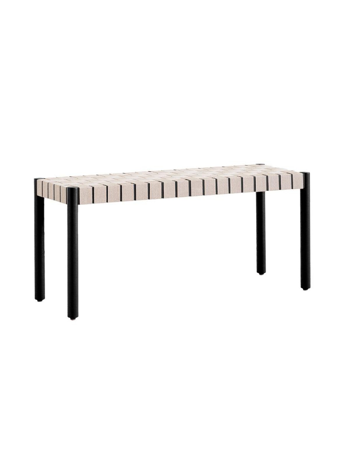 Betty tk4 -penkki musta / luonnonvärinen punos l 105 cm