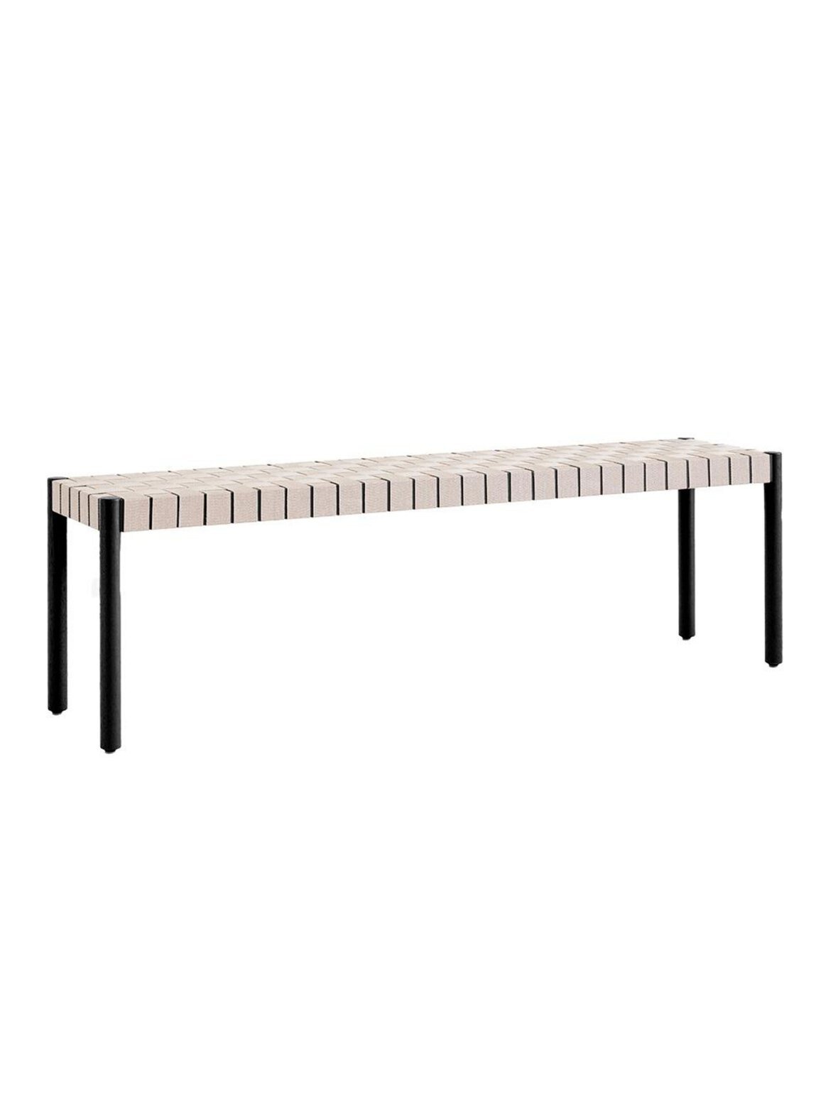 Betty tk5 -penkki musta / luonnonvärinen punos l 157 cm