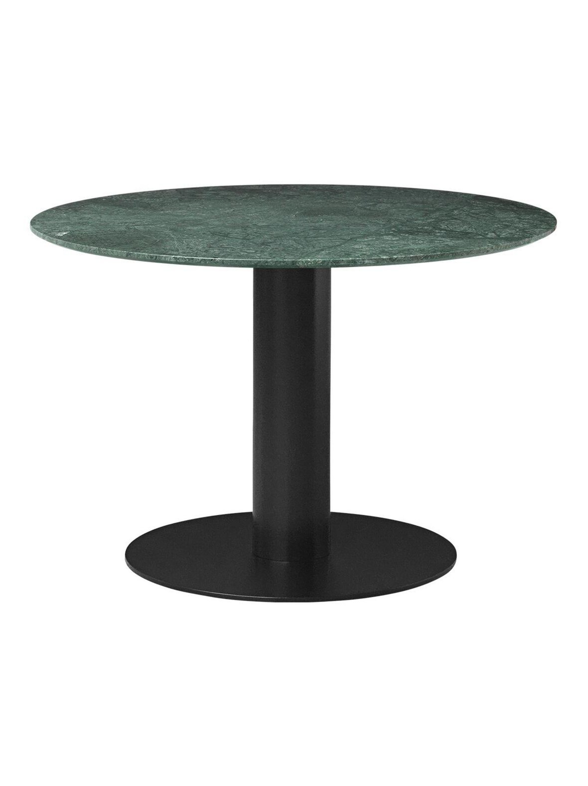 2.0-ruokapöytä vihreä marmori / musta ⌀ 110 cm