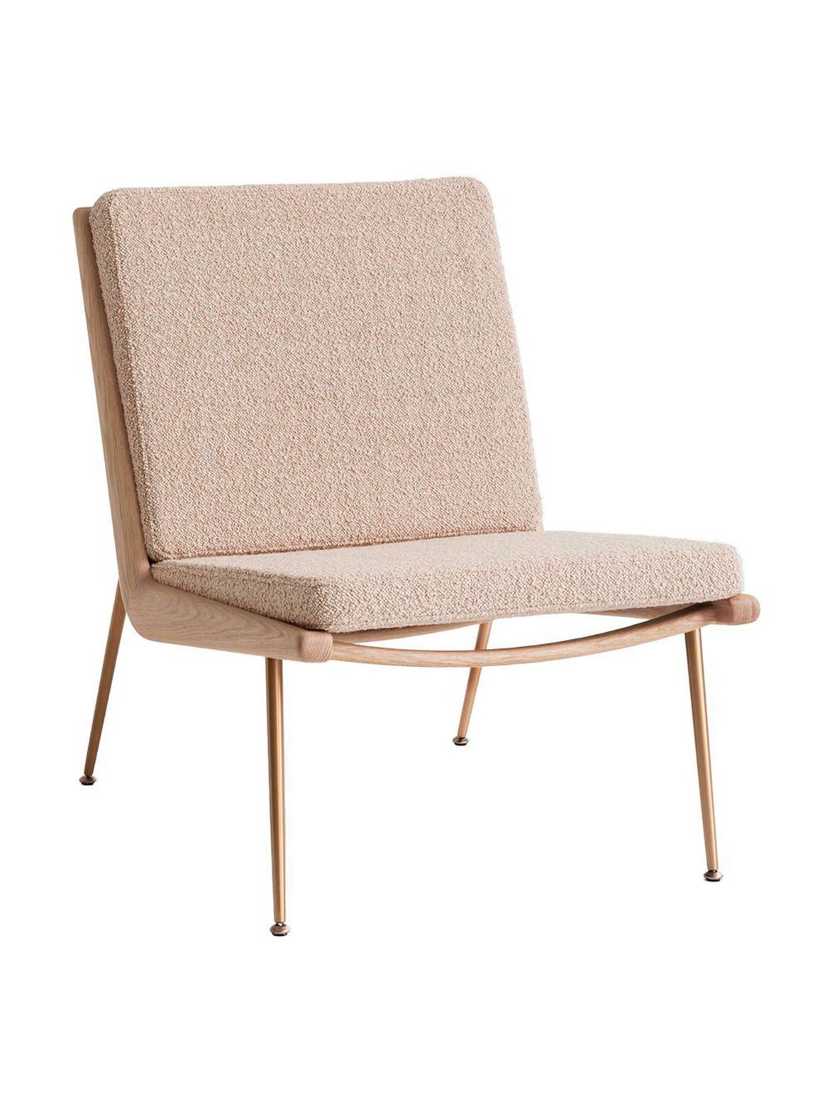 Boomerang hm1 -nojatuoli beige / tammi / messinki