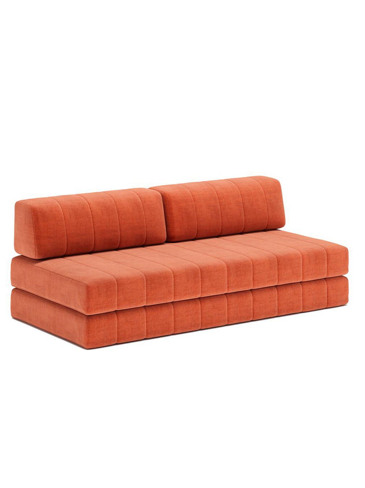 Cozypad-vuodesohva esina-kangas 412 rust orange l 208 cm