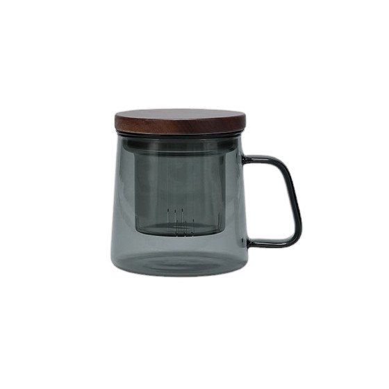 S|P Collection Luma Grey -muki lasisuodattimella ja kannella, 370 ml