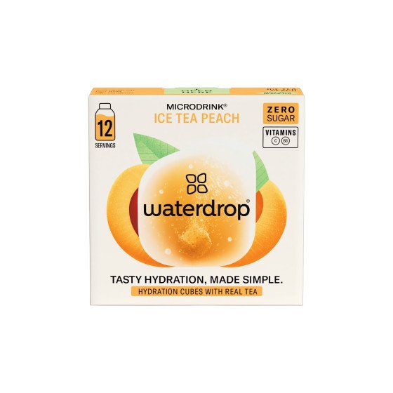 Waterdrop Microdrink Ice Tea Peach juomakuutiot aidosta teestä, 12 kpl.