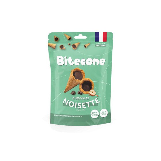 Bitecone Mini-tötteröt hasselpähkinä- ja maitosuklaatäytteellä, 100 g