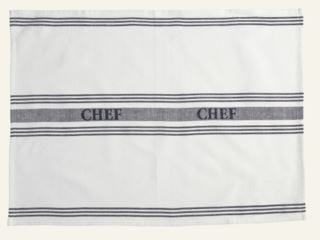 Chef Stripe keittiöpyyhe valkoinen