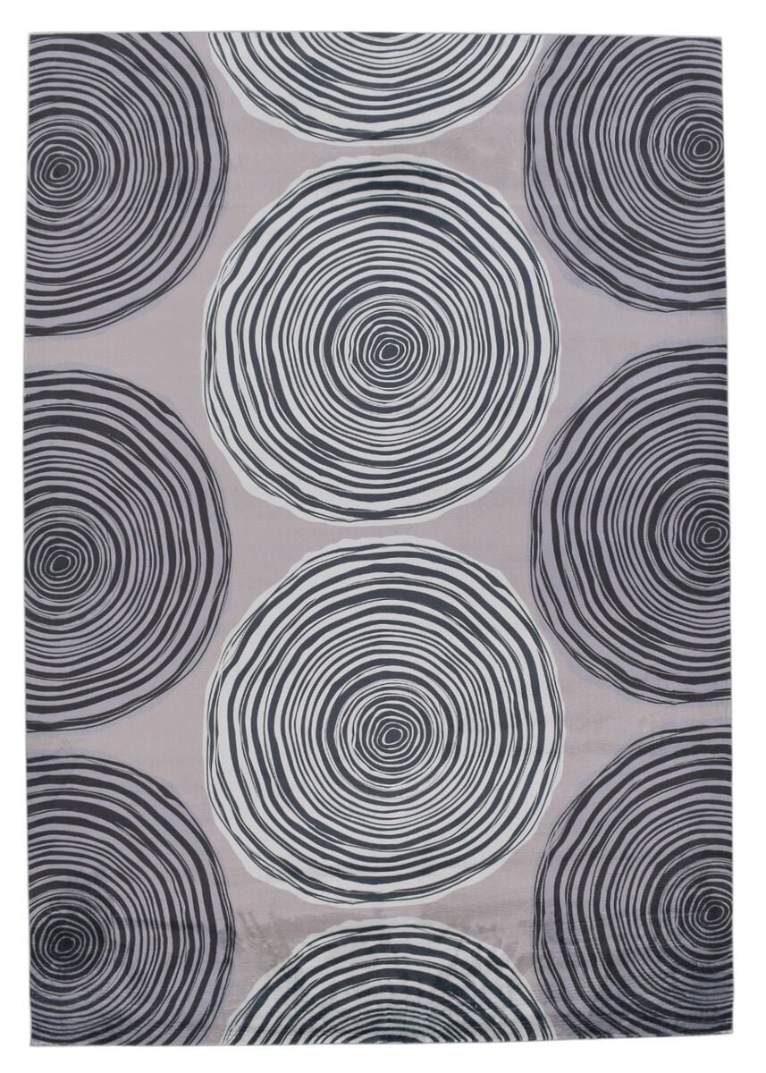 Vuosirenkaat matto 160x230 cm beige/harmaa