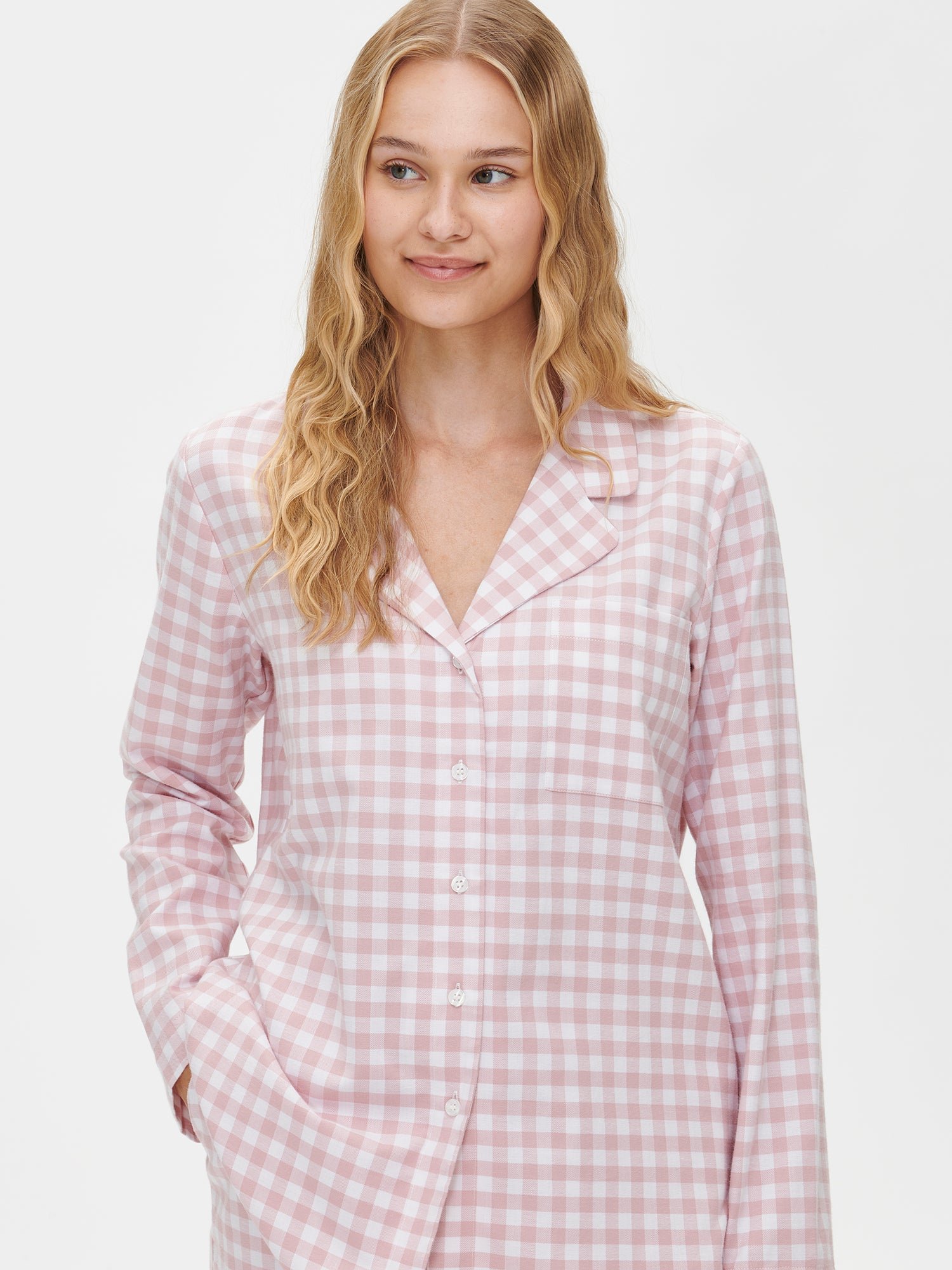 Nanso FLANELLI pyjamapaita - vaaleanpunainen