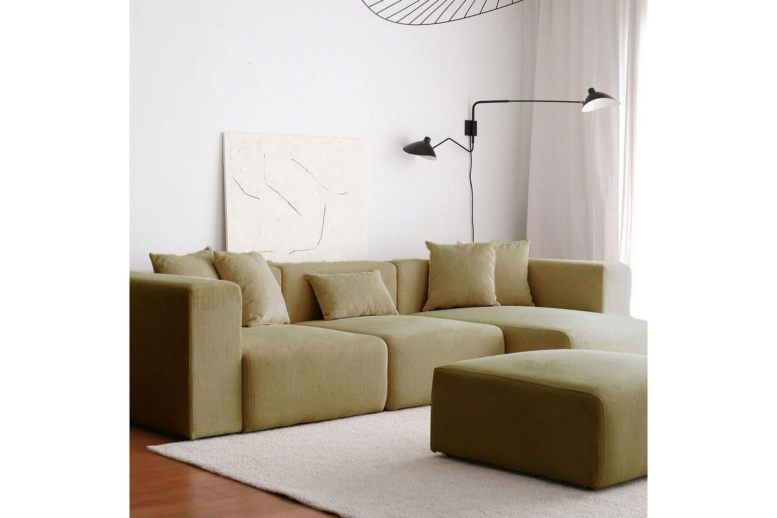 Yolo Sohva med Divan 6-sits - Khaki