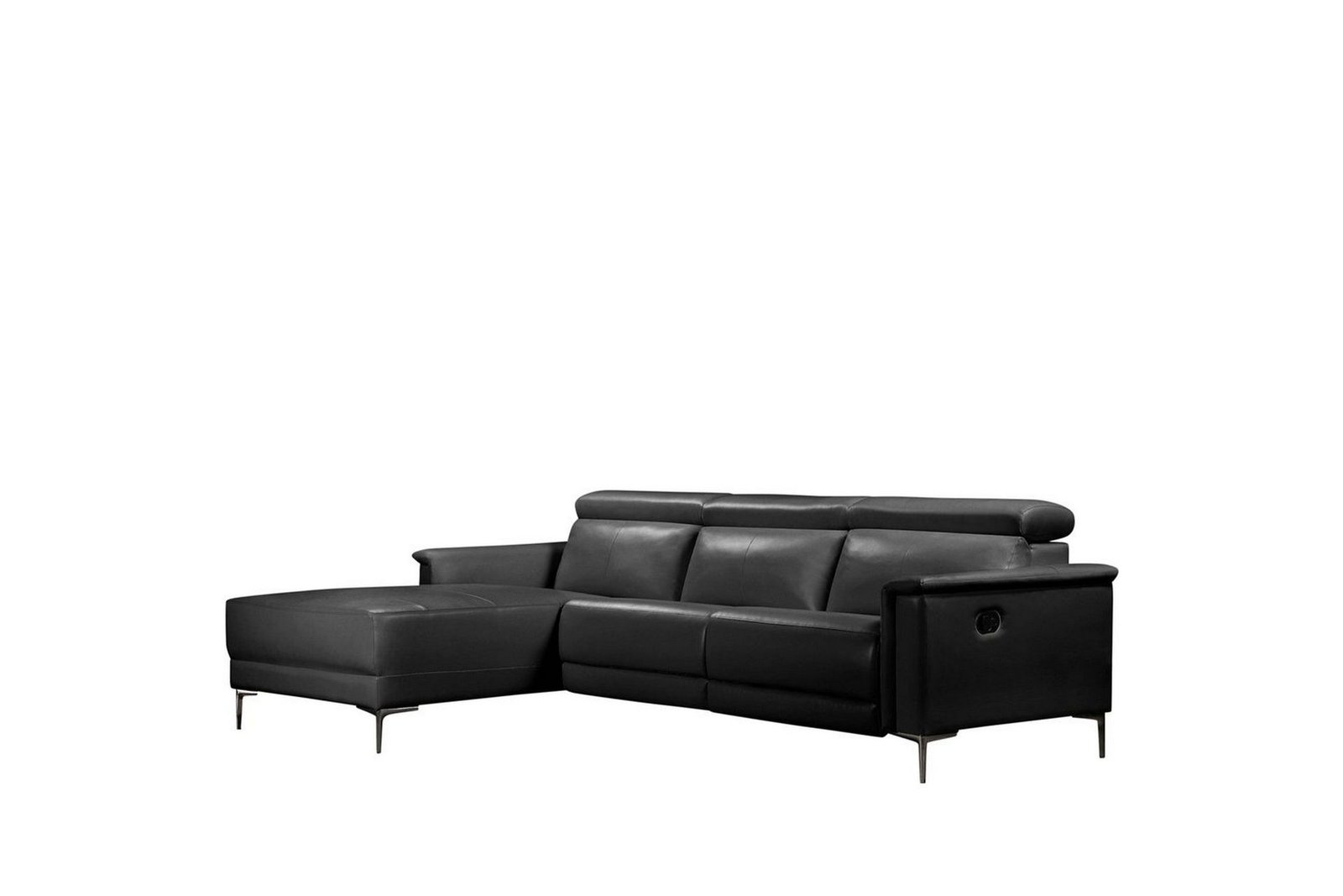 Kulmarecliner-sohva Loft24 Kulmasohva 3-istuttava Loft24 Lund Svart Vänster -