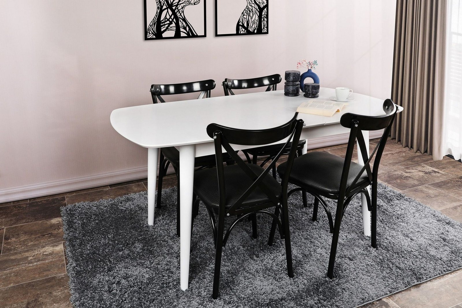 Ruokapöytä Kamaria 130x75x130 cm
