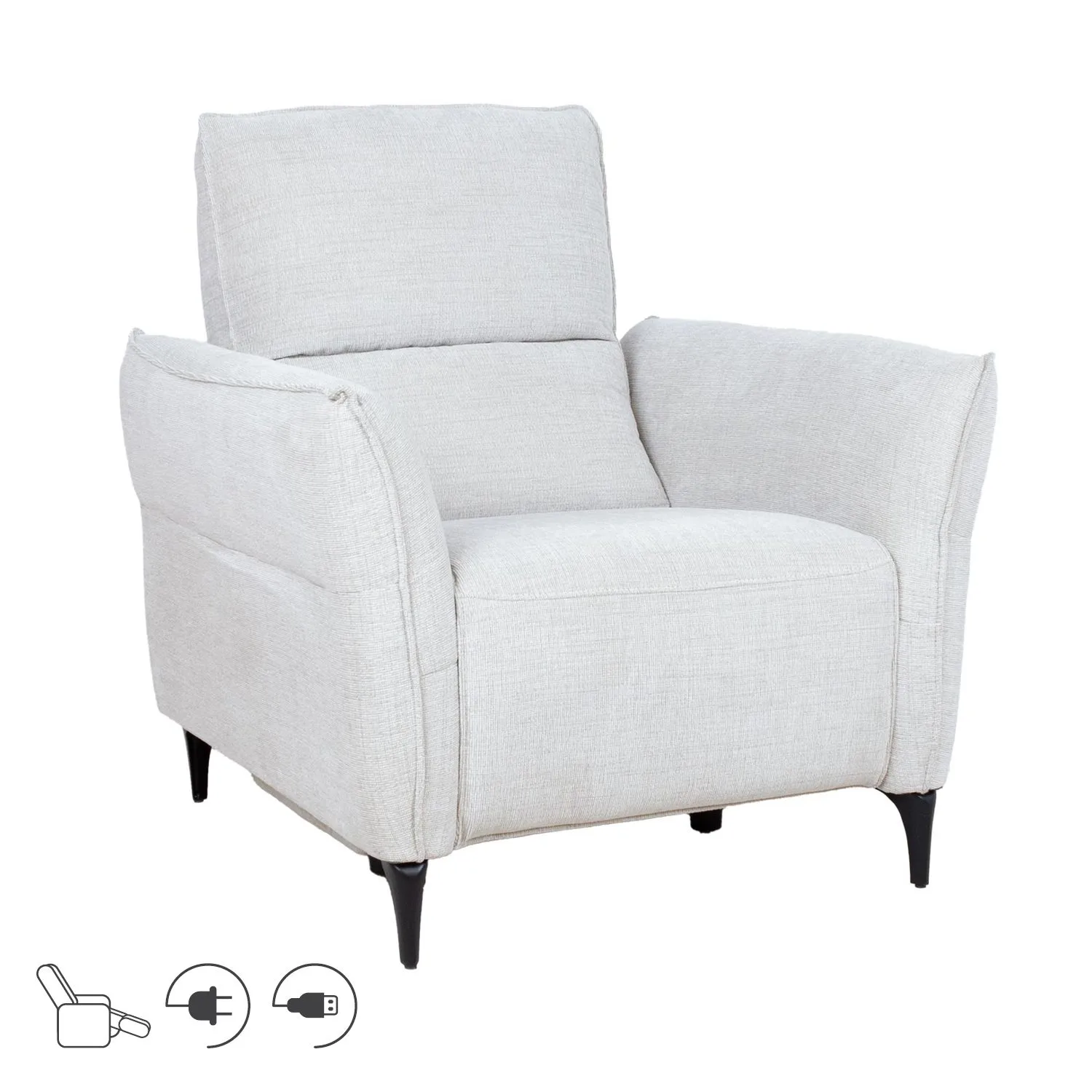 Recliner-nojatuoli Näsdal sähköisellä mekanismilla - vaaleanbeige