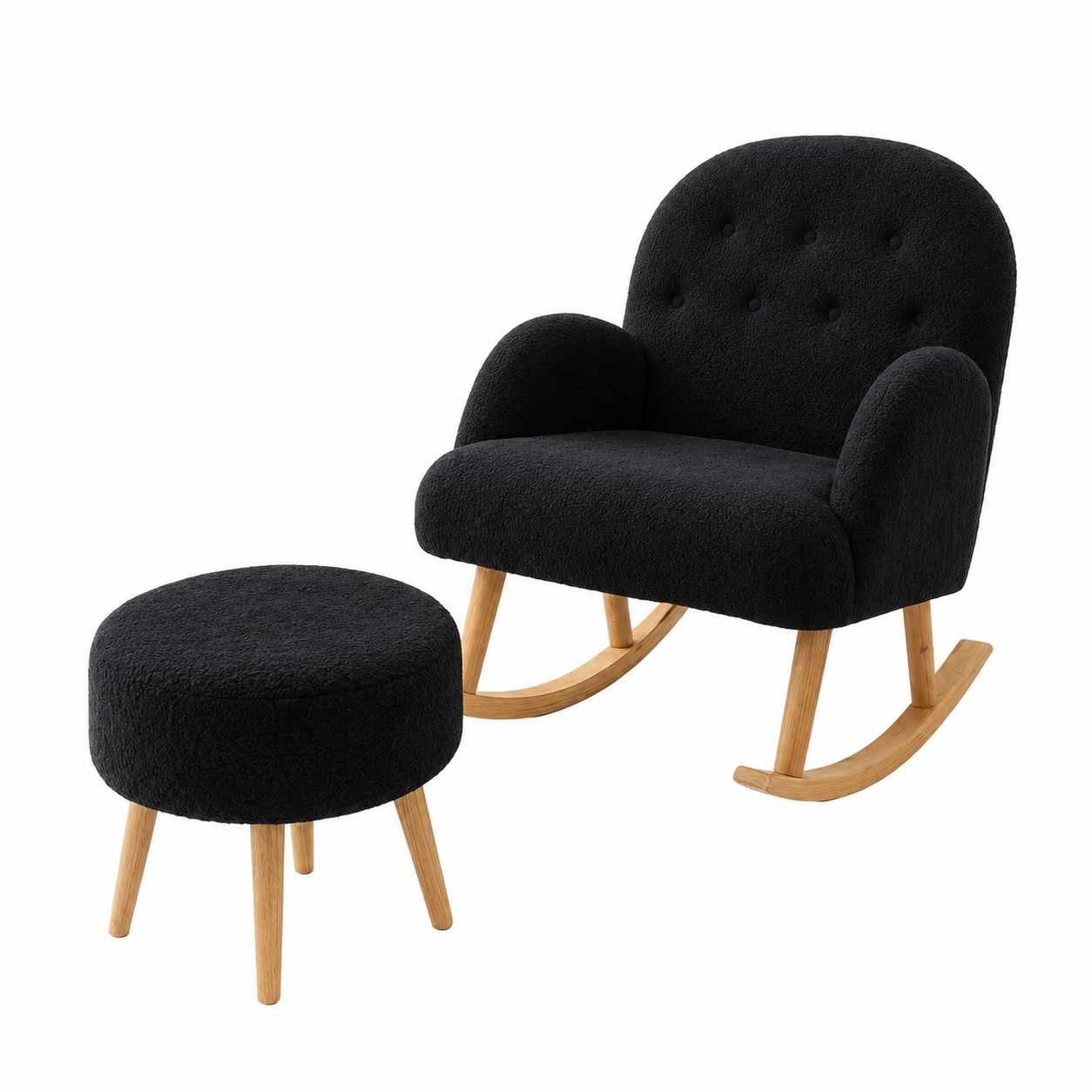 Korvatuoli- ja rahi-setti (2 osaa) Atelier Del Sofa Dugmeli (80 x 85 x 65 cm)  -