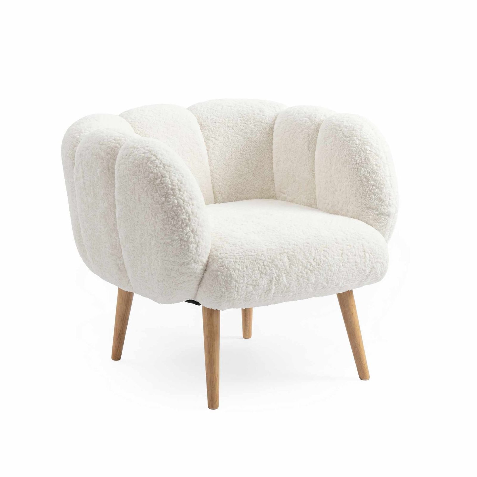 Lepotuoli- ja sivupöytäsarja (2 osaa) Atelier Del Sofa Lotus (70 x 94 x 42 cm) valkoinen -