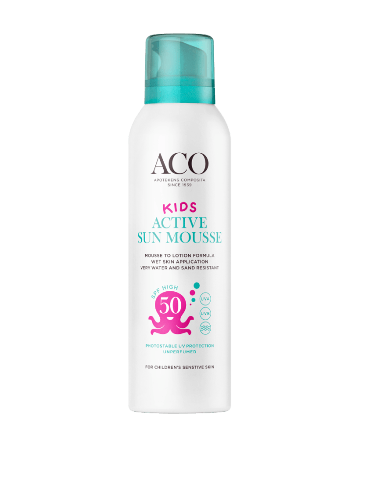 Aco Sun Kids Active Mousse SPF 50 Hajusteeton 150 ml