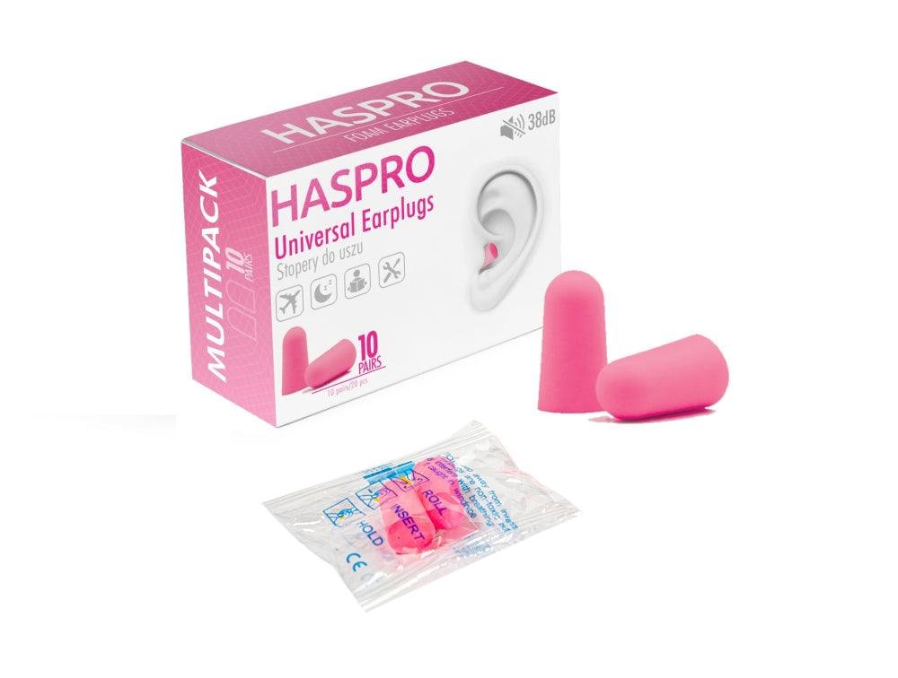 Haspro Universal Korvatulpat Pinkki 10 paria
