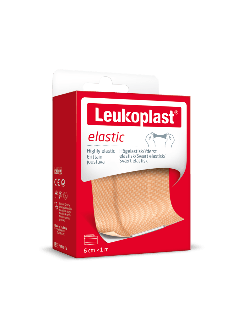 Leukoplast Elastic Laastari 6cm x 1M Rulla 1 kpl