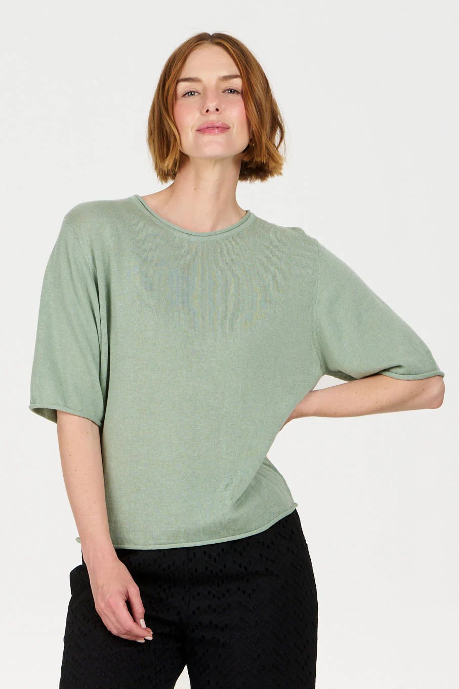 Camille T-paita Sage Green