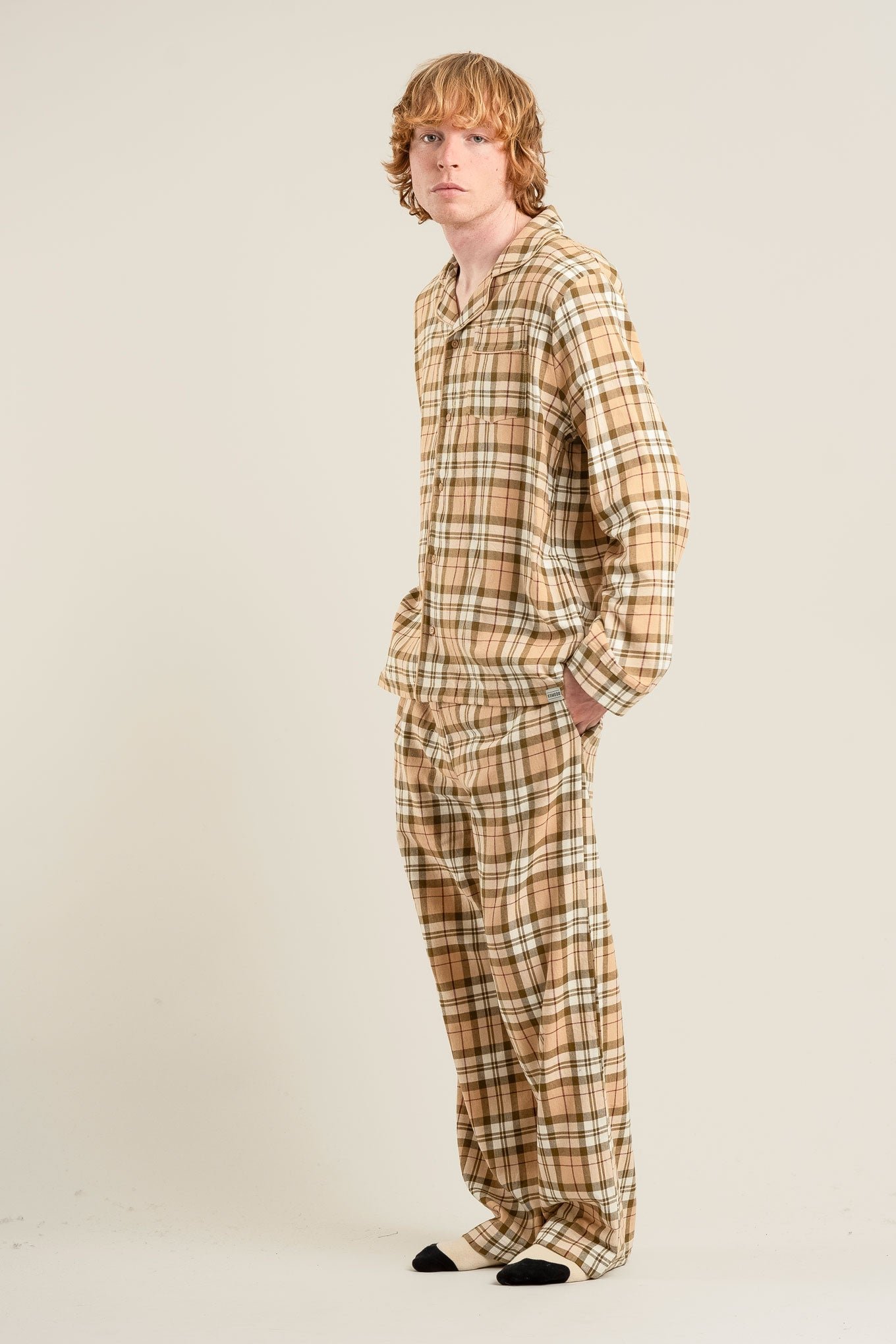 Miesten Jim Jam Pyjama Beige