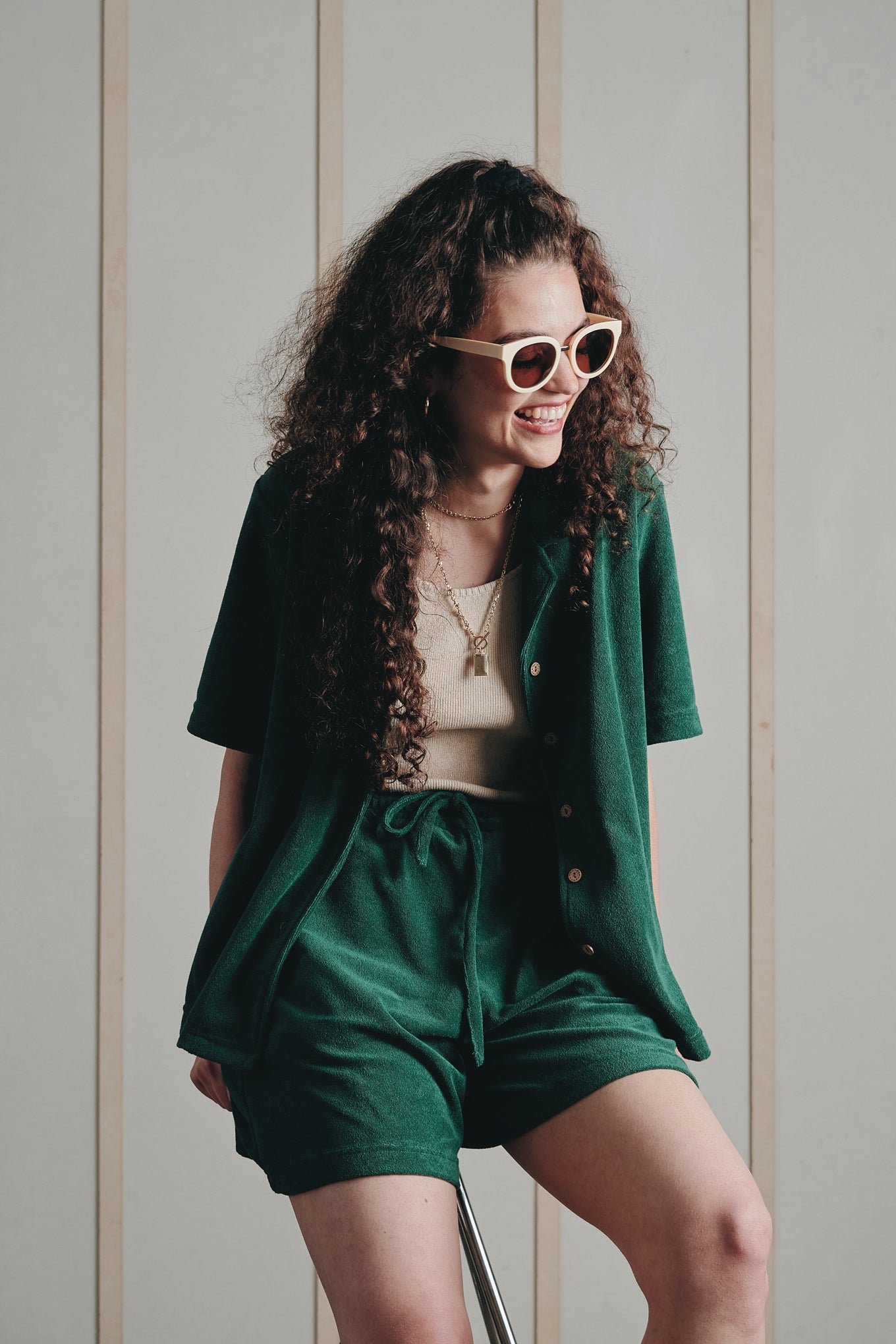 Leah Shortsit Jungle Green