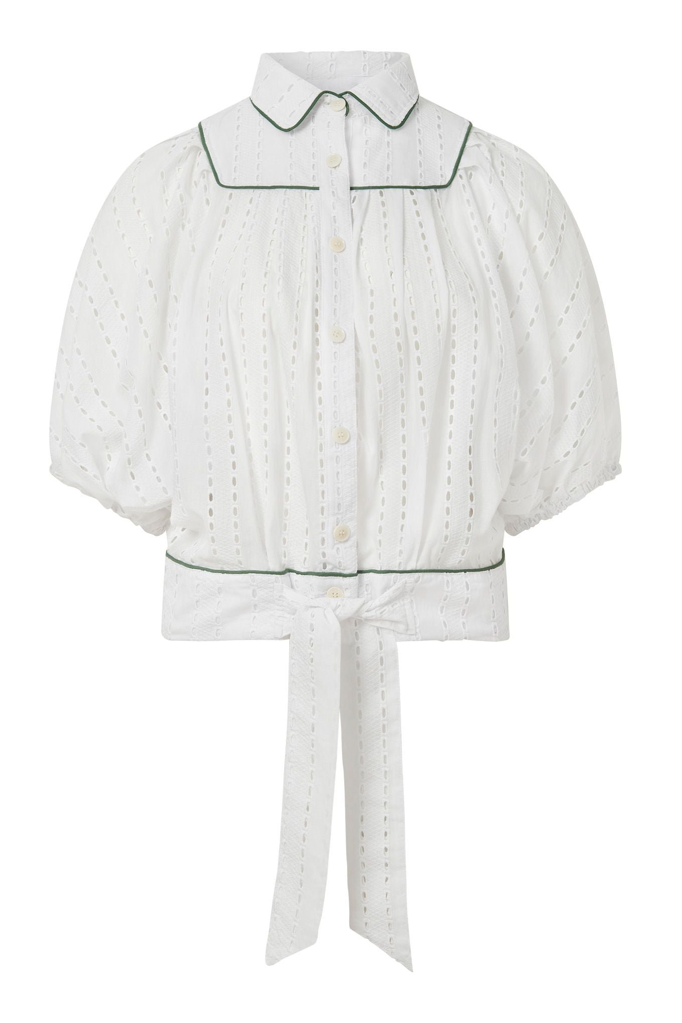 Magic Organic Cotton Broderie Anglaise Blouse White