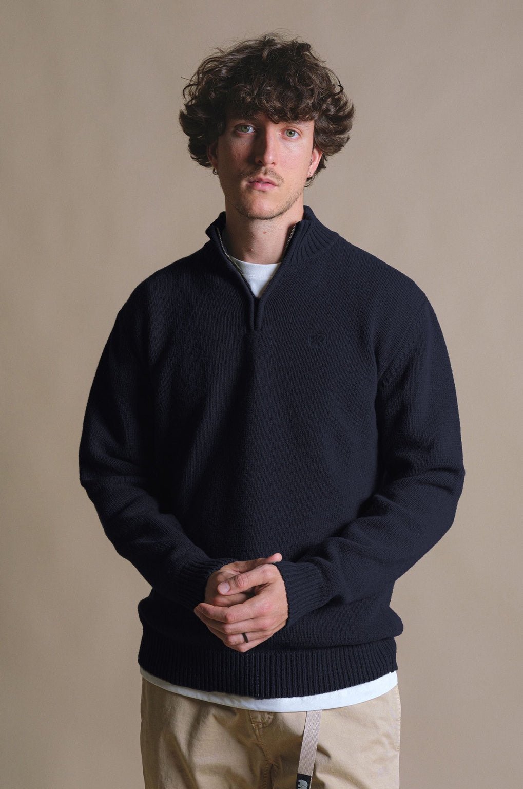 Bernia Quarter Zip Neule Merensininen