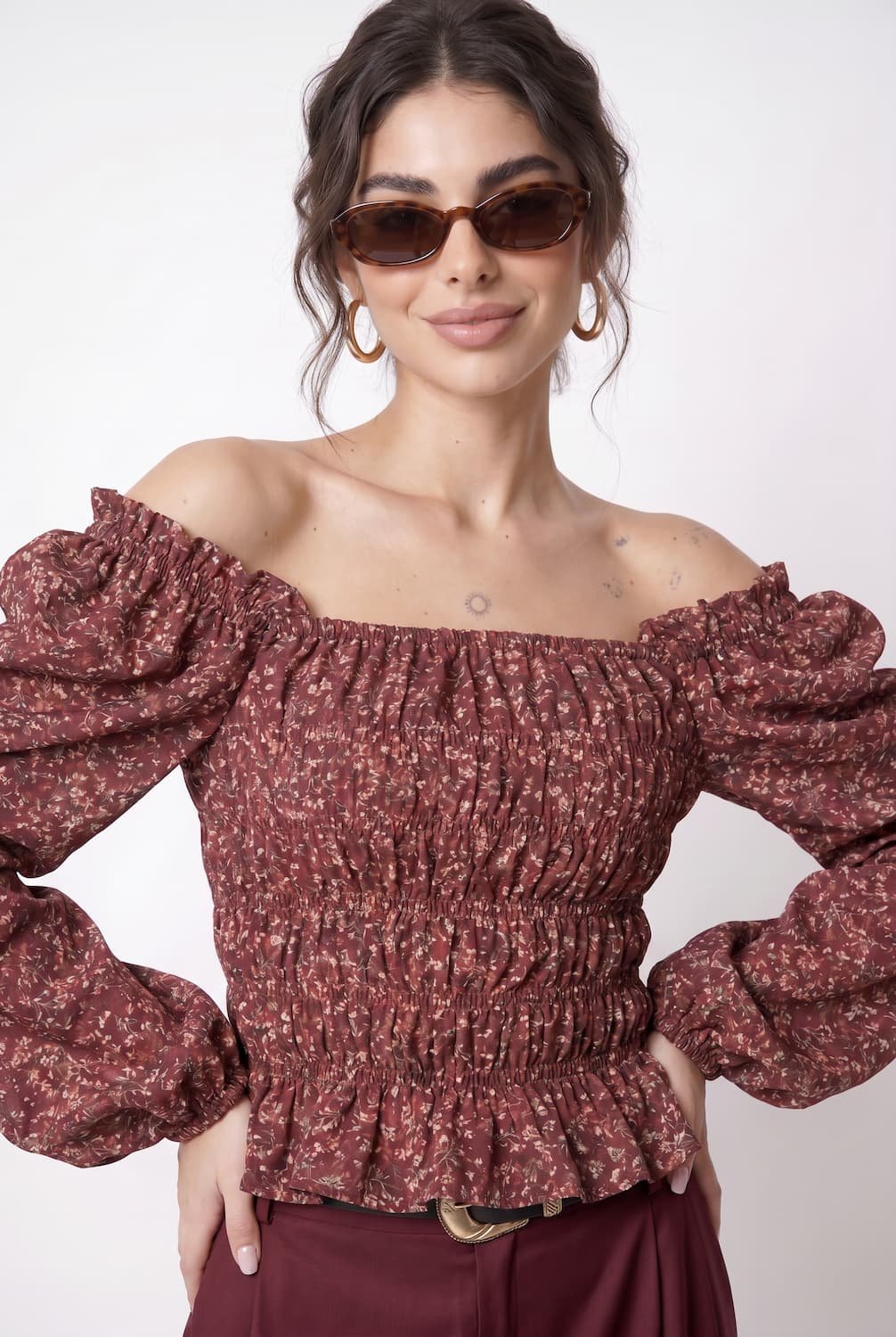 Vintage Ruffle Pusero
