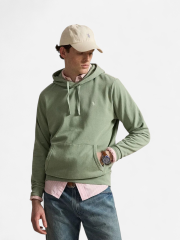 Polo Ralph Lauren miesten huppari The RL Fleece Hoodie, vaaleanvihreä