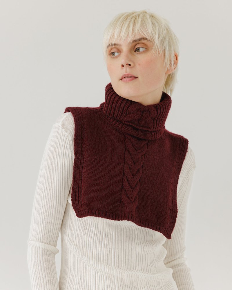 Pynė Alpaca Wool Neckwarmer Burgundy