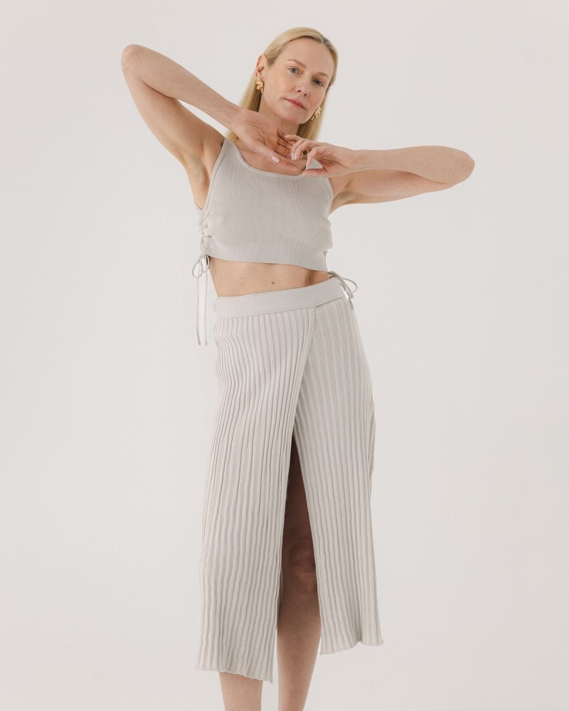 Šatrija Cotton Wrap Skirt Silver Grey