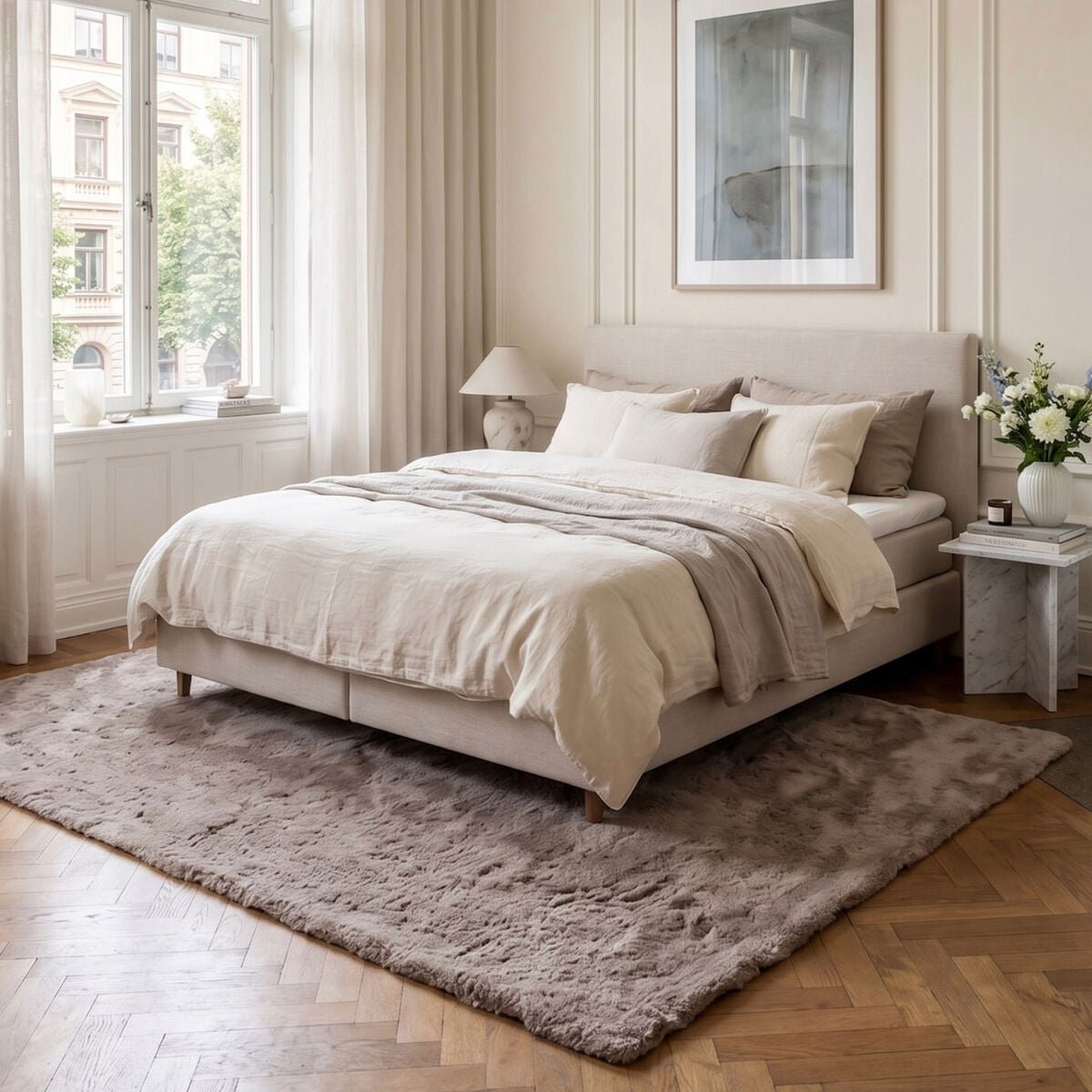 KM Heaven nukkamatto 140x200 cm taupe