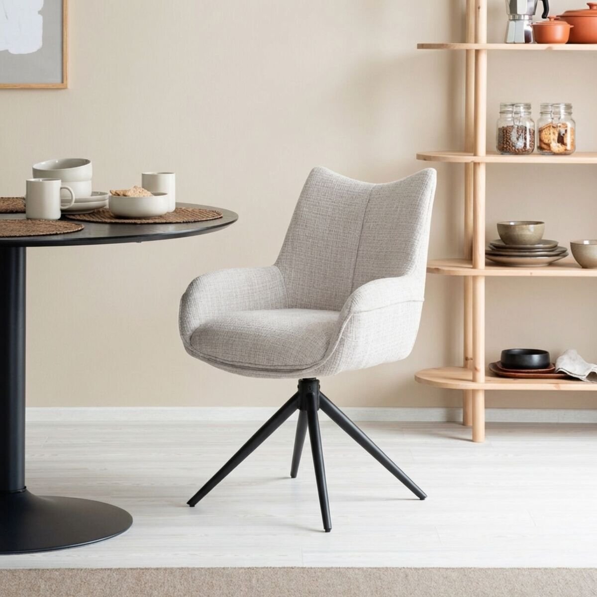 Ludvika tuoli hiekka UF928-26/ musta