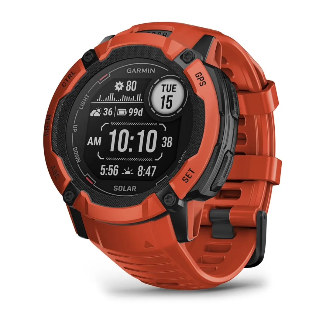 Garmin Instinct 2X Solar 50mm -älykello punainen