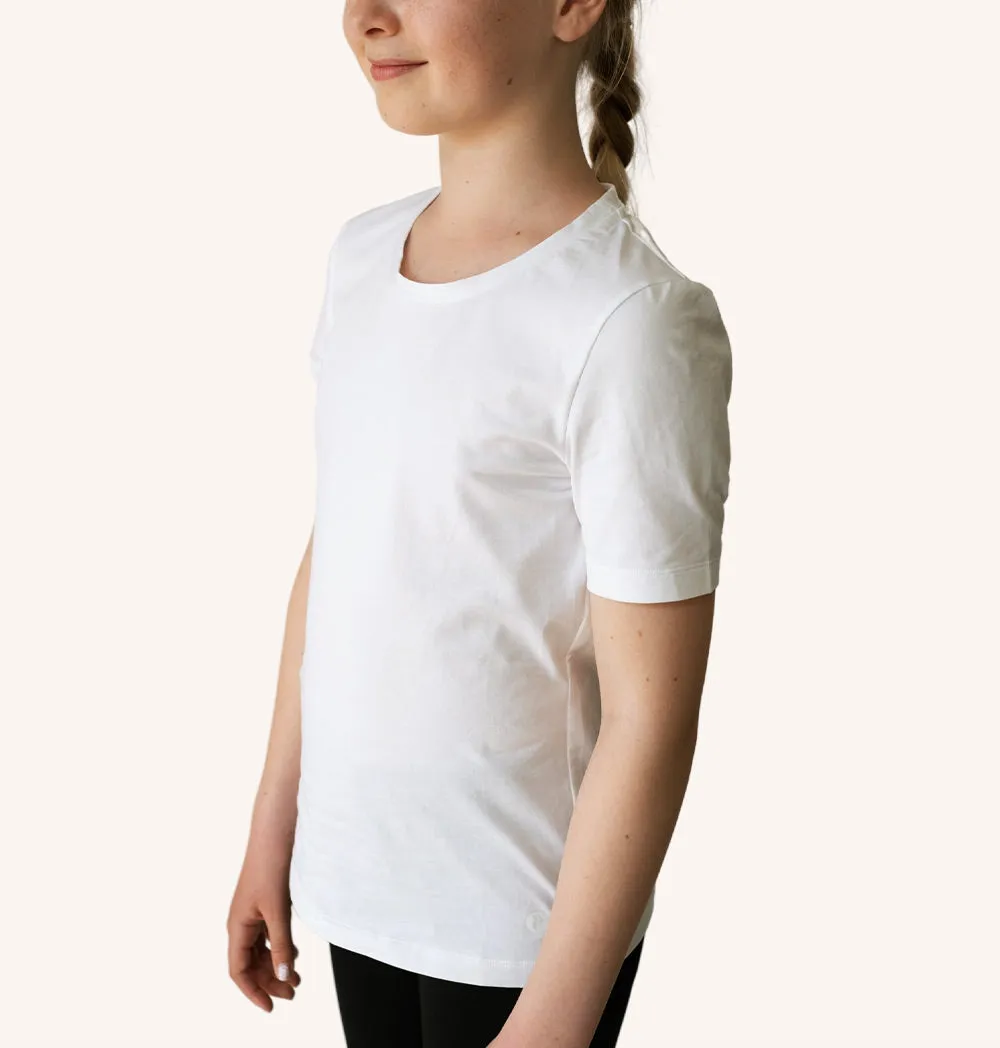 Swedish Posture Ryhtiliivi nuorille puuvilla valkoinen