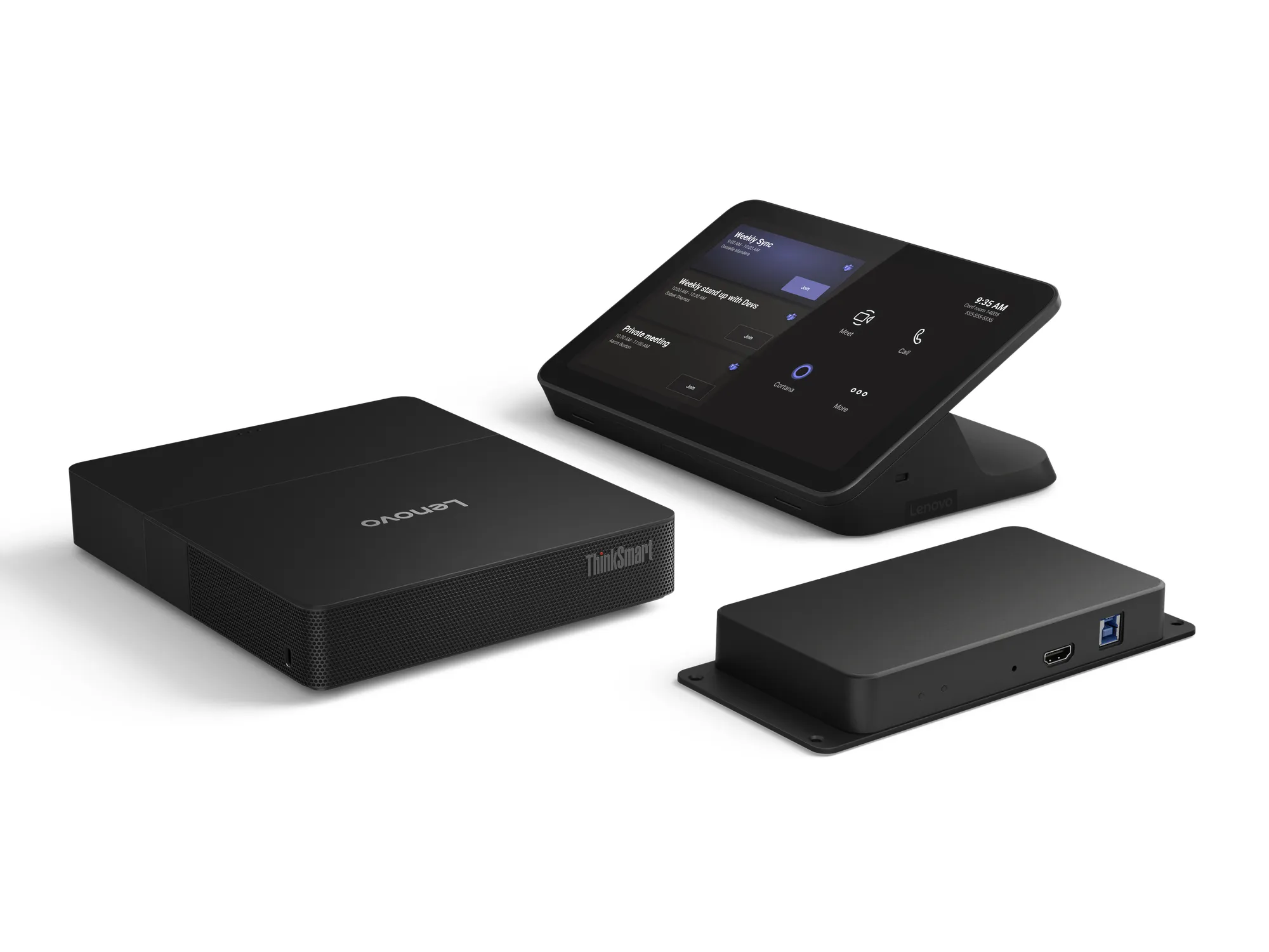 Lenovo ThinkSmart Core Gen 2 + IP Controller Kit Core Ultra 5 135H 16 Gt 256 Gt Win 11 -minitietokone musta