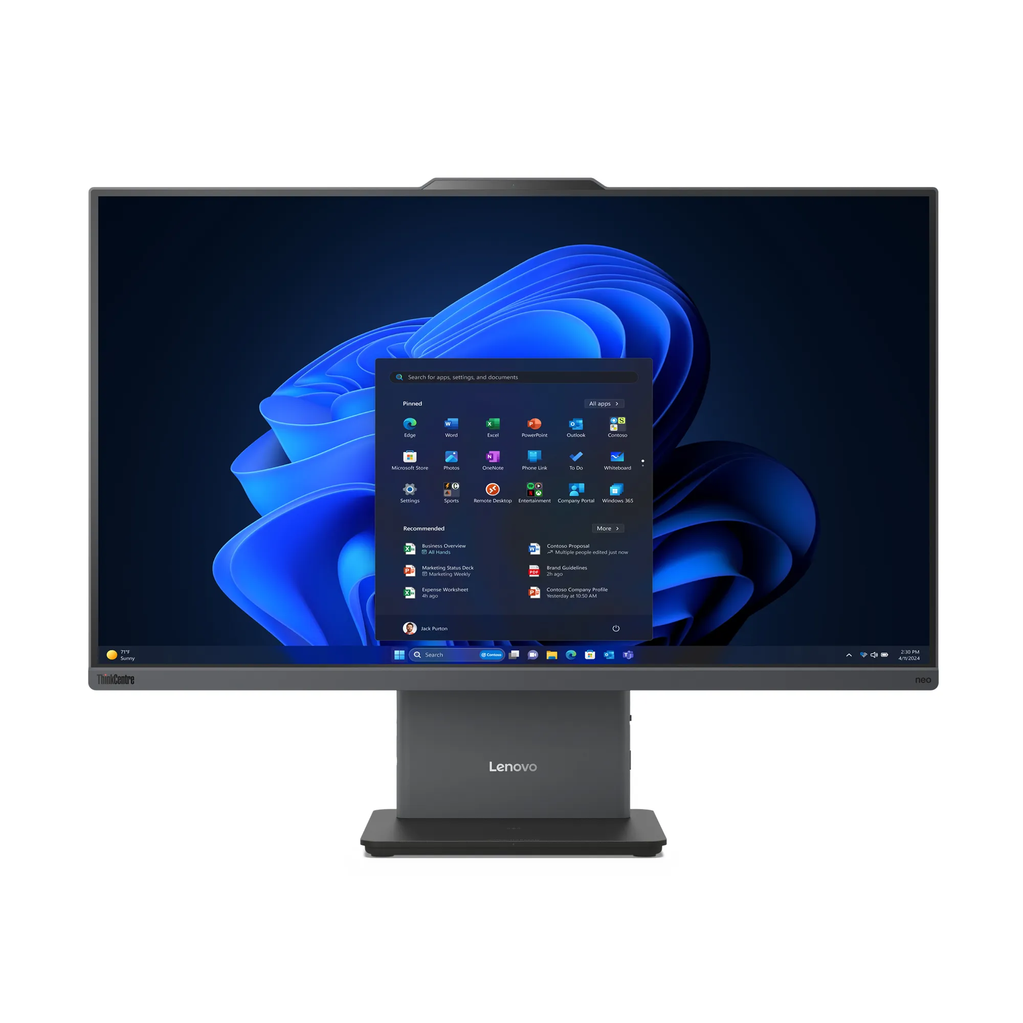 Lenovo ThinkCentre neo 50a 27 Gen 6 Core Ultra 5 226V 16 Gt 512 Gt Win 11 Pro All-in-one -pöytäkone luna gray