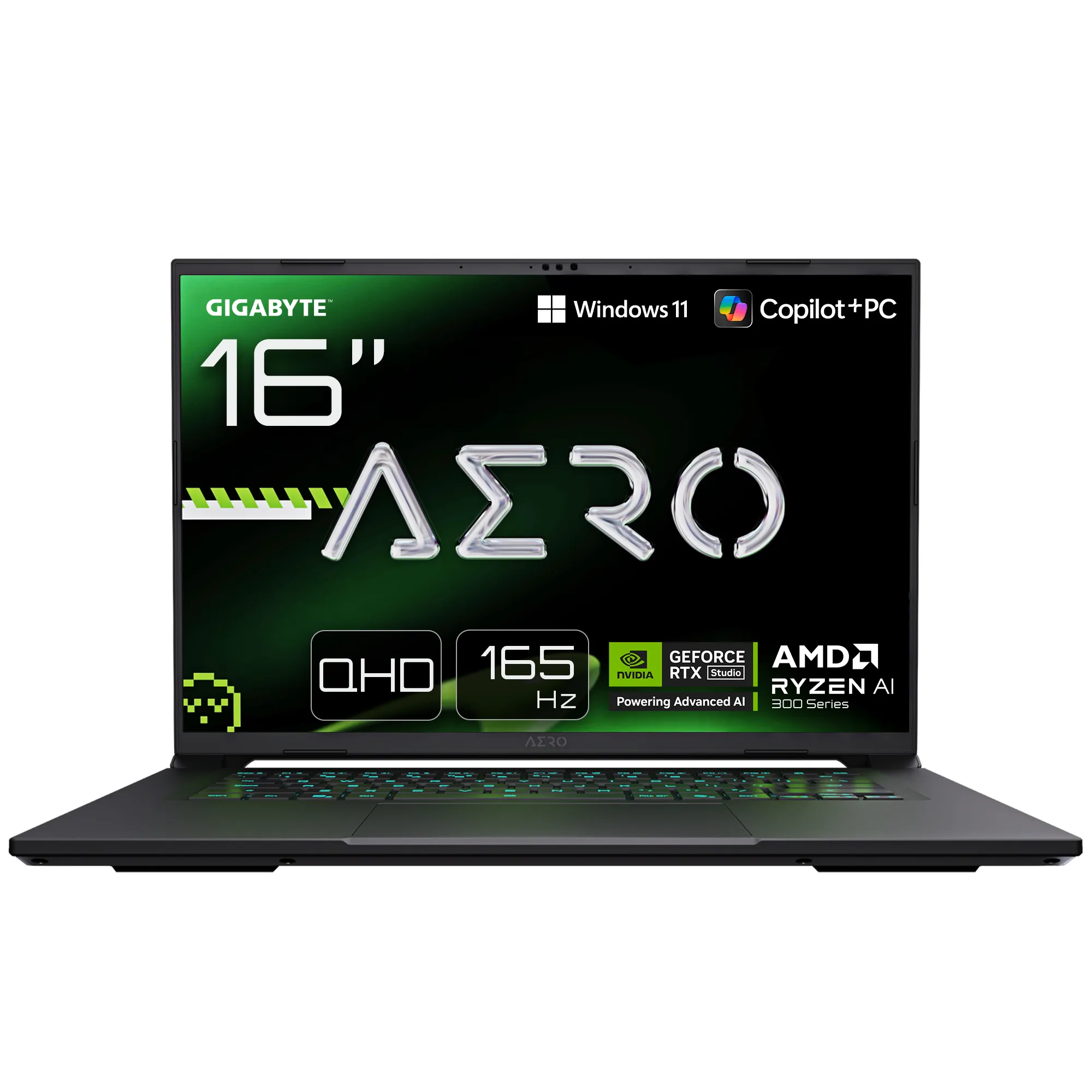 GIGABYTE AERO X16 16 Ryzen AI 7 350 16 Gt 1 Tt RTX 5060 Win 11 -pelikannettava