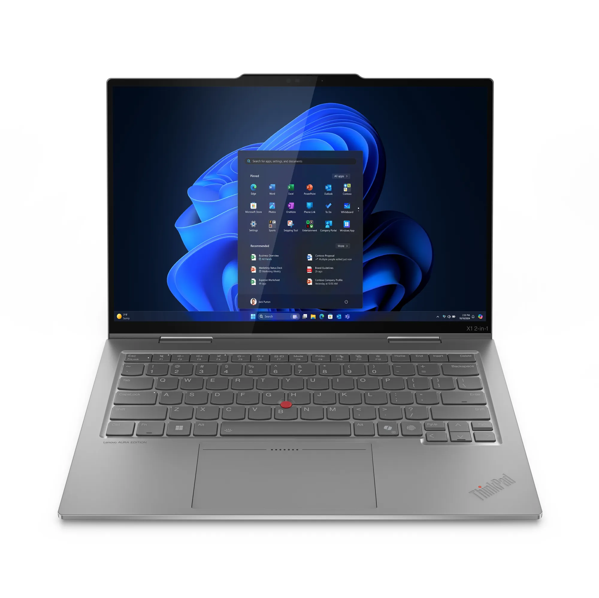 Lenovo ThinkPad X1 2-in-1 Gen 10 Aura Edition 14 16 Gt 512 Gt Win 11 Pro -kannettava harmaa