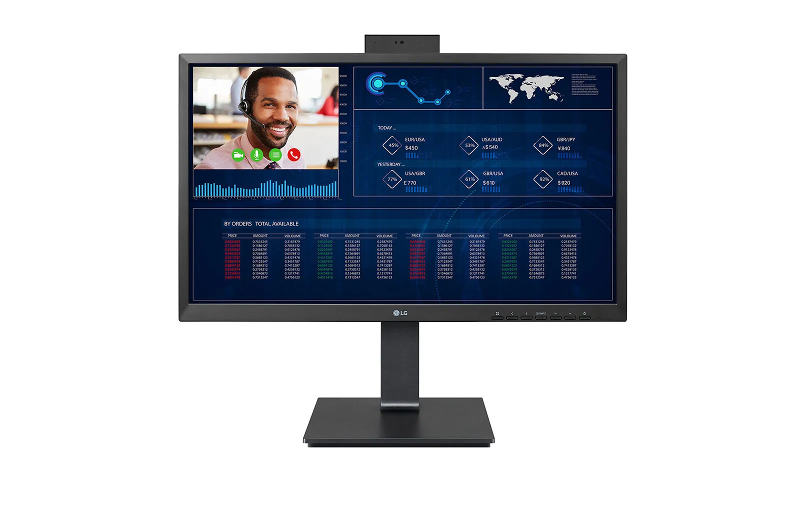 LG 24CQ651I-6P Intel Pentium N6005 8 Gt 16 Gt eMMC SSD IGEL OS All-in-one -pöytäkone valkoinen