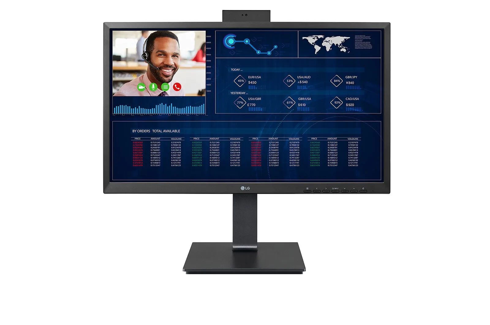 LG 24CQ651W Intel Pentium N6005 8 Gt 256 Gt SSD Win 10 IoT Enterprise All-in-one -pöytäkone mattamusta