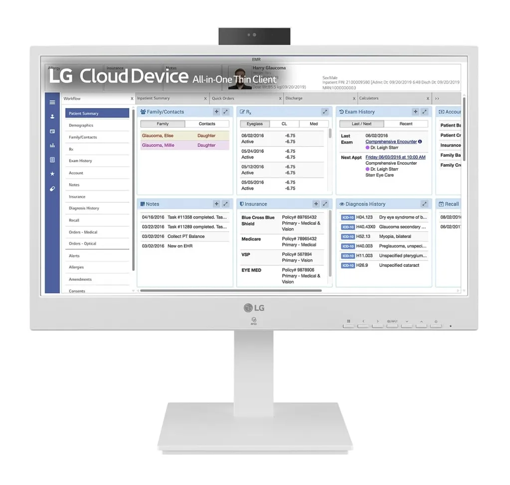 LG 24CR671N-2P Pentium N6005 8 Gt 256 Gt All-in-one -pöytäkone valkoinen
