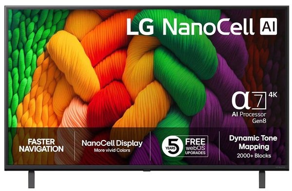LG 43NANO8EA6A 43 4K NanoCell webOS 25 TV 60 Hz HDR10 HLG