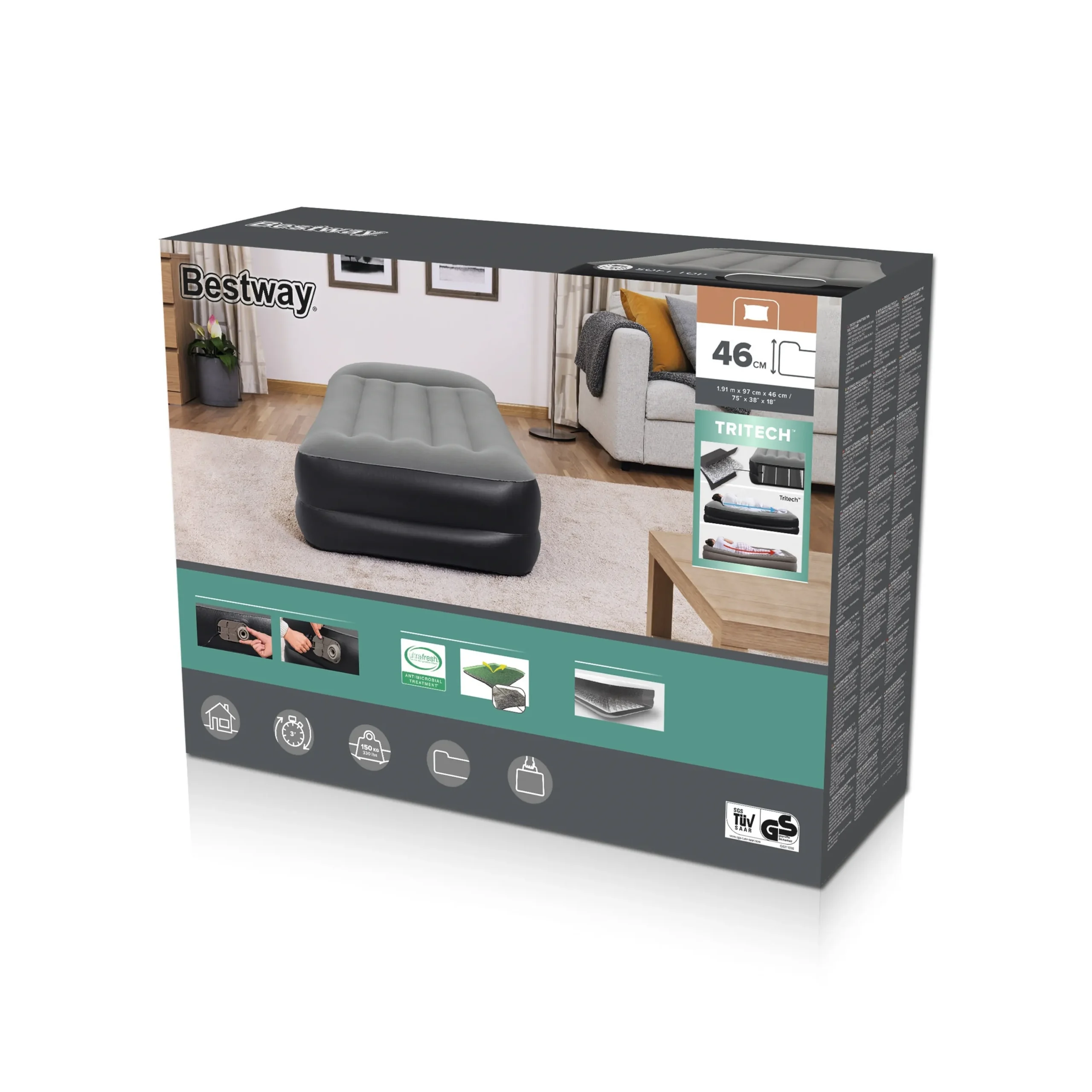 Bestway Tritech -ilmapatja 1.91x0.97x0.46m