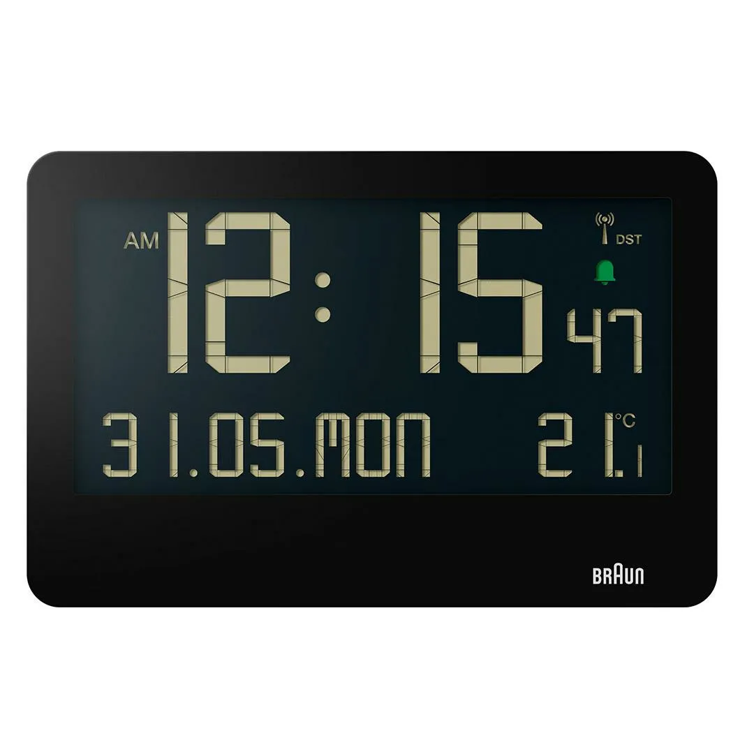 Braun BC 14 digitaalinen radio -seinäkello musta