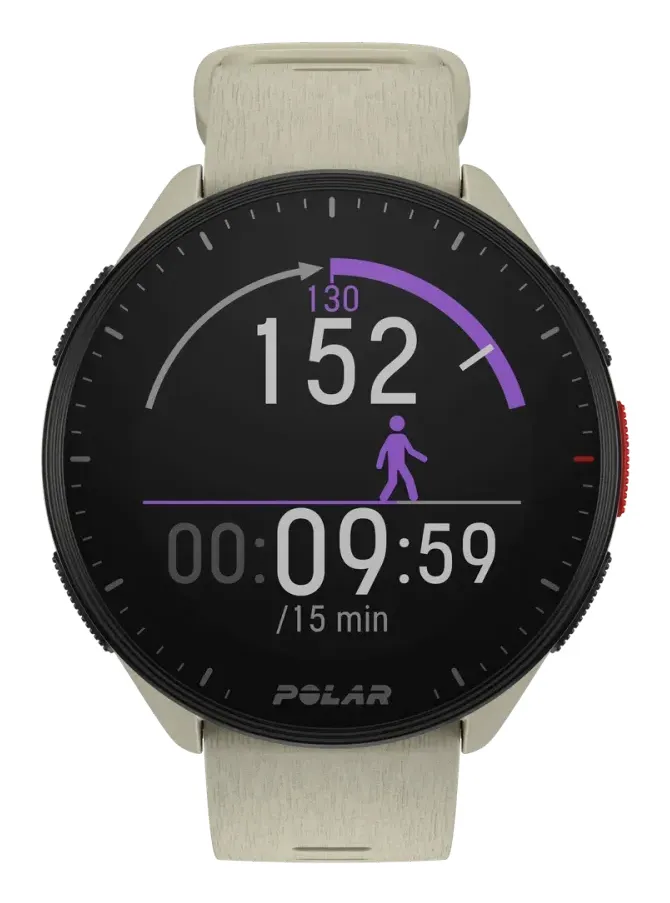 Polar Pacer 45mm MIP -urheilukello Cloud White