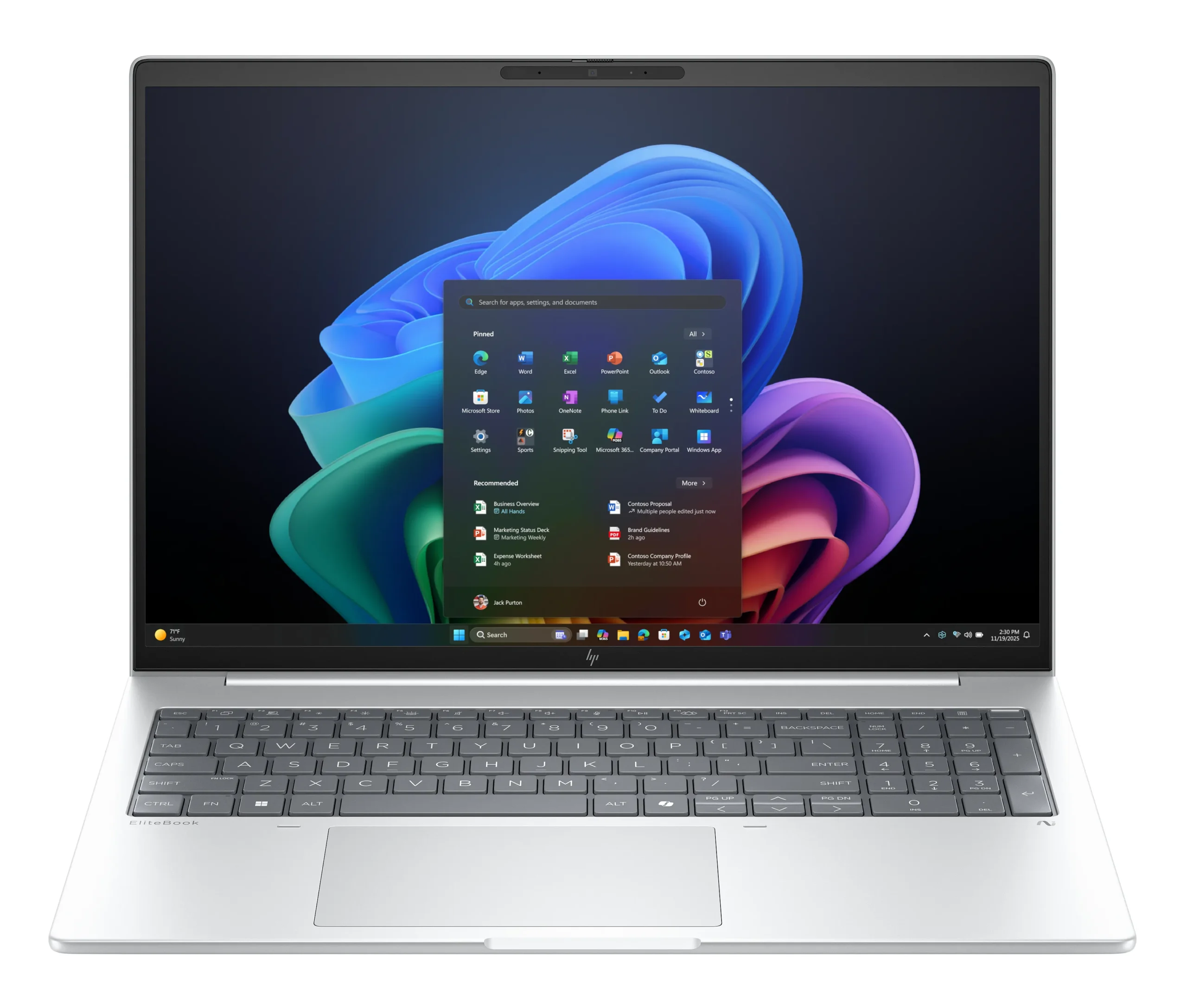 HP 16 Ultra 7 258V 32 Gt 512 Gt Win 11 Pro -kannettava hopea