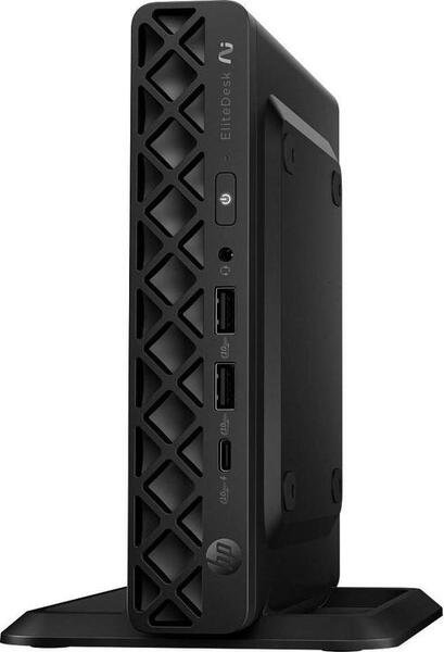 HP EliteDesk 8 Mini G1a/G1i Ryzen AI 5 340 / Intel Core Ultra 5 32 Gt 512 Gt Win 11 Pro -minitietokone Jack musta
