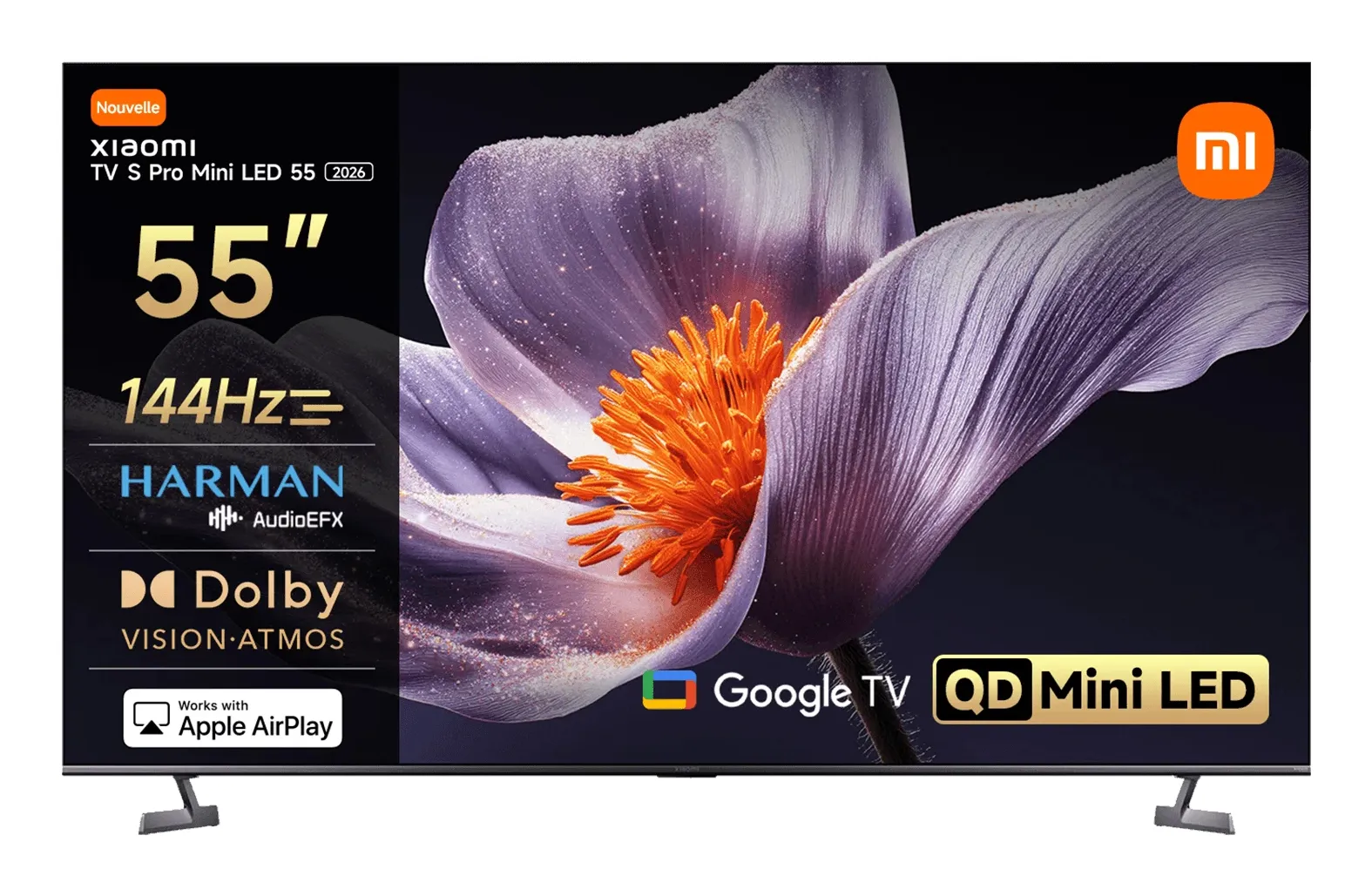 Xiaomi TV S Pro 55 4K Mini LED Android TV 144 Hz HDR10+ harmaa